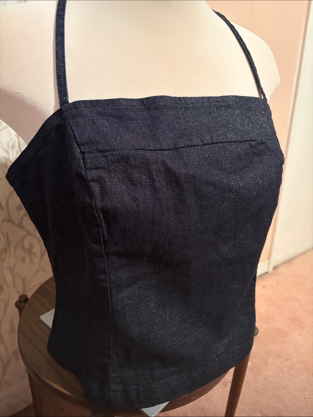 Contrast Jeans Dark Indigo Denim Top - XL